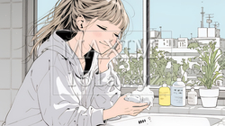 洗面所で朝の洗顔をする女性 | 59808-16875