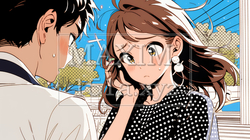 恥ずかしがって顔を赤らめている女性（異性を意識して？） | 5986292-7666
