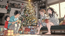 仲良し親子の楽しいクリスマス | 6004146-13615