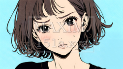 疑問や心配事、不快感、不満などを感じを感じて眉を潜めている若い女性 | 6053395-14701