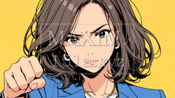 ガッツポーズ（拳を握って力強く）をしているビジネスウーマン | 6053554-13762