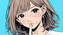 指を唇に当てて「シーShh」というジェスチャーをしている女性 | 6060322-13209