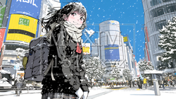 都市の雪景色 | 6067004-6460