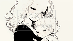赤ん坊と母親（シンプルな色使い） | 6078308-12576