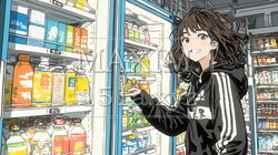 コンビニで新作スイーツを物色中の若い女性 | 6120620-15724