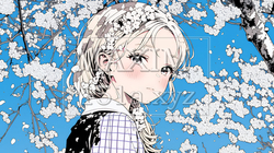 満開の梅の花と和服姿の若い女性 | 6136624-14736