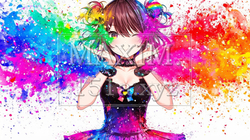 女の子からいろいろな楽しくて良いことが飛び出している様子