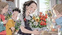 幸せ家族の母の日 | 6168921-7652