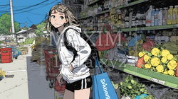 スーパーマーケットで買い物をしている若い女性 | 6214711-15807