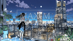 都市の夜景を眺めている女性 | 621755-13036