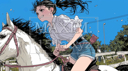 乗馬をしている若い女性 | 6237381-5359