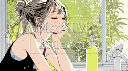 洗面所で朝の洗顔をする女性 | 6330446-16884