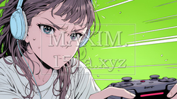 対戦型テレビゲームに没頭している若い女性 | 6342643-13434