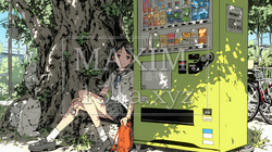 自動販売機で飲み物を購入する若い女性｜日常・ライフスタイル・屋外シーン | 6343719-17520