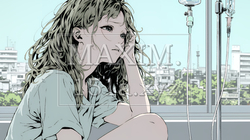病院のベッドに腰掛けて気落ちしている女性｜6495358-11509