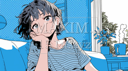 夏の夕刻に近い午後、自宅でなにかけだるそうにしている若い女性