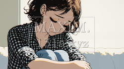 腹痛（生理痛）に苦しむ若い女性 | 6397400-15197