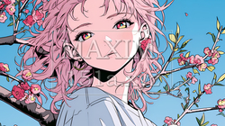 梅花と若い女性