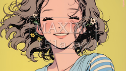 「うふふ」と微笑んでいる若い女性 | 6429879-12871