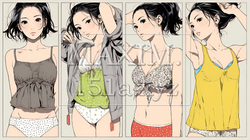 着替え中の若い女性 | 6448944-6559