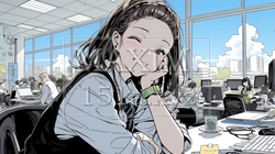 仕事が成功して喜びいっぱいのビジネスパーソン