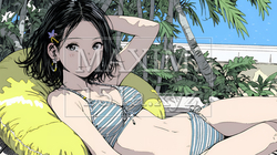 ビーチリゾートを旅行中のビキニ姿の若い女性 | 6461522-9353