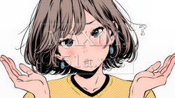 肩をすくめて困惑・諦めの仕草をしている若い女性 | 6472945-14644