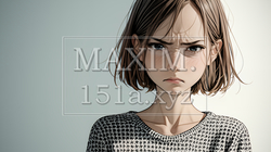 嫌悪の表情を浮かべている若い女性 | 647424-13970