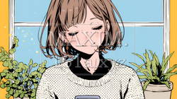 楽しそうにスマホ画面を眺めている若い女性 | 6475545-14984