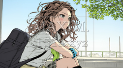 「ふん！」という表情でそっぽを向いている制服を着た女子高生｜6499286-13716