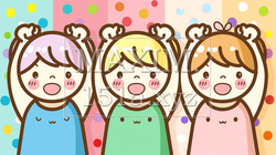 幼稚園の友達たち：仲良し三人組