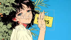 笑顔でYesサインを出している女性 | 6496912-11744