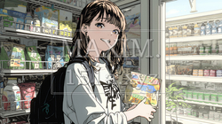 コンビニで新作スイーツを物色中の若い女性 | 6500847-15722