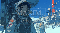 月面（宇宙）基地で作業をしている人たち | 6518067-8350