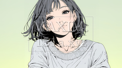 苦笑いをしている女性（気まずさ、困惑、自嘲、内なる葛藤を抱えて）