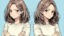 頬を膨らませ、腕を組んでイライラしている女性 | 6560413-8083