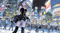 ゴシックロリータファッションで東京の町を歩く若い女性 | 6569258-7795