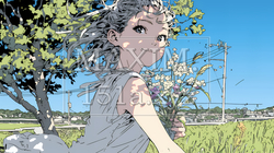 スカートを揺らしながら春風と戯れている若い女性