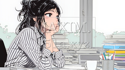 迷いに囚われ、決断できないビジネスウーマン | 658305-13879
