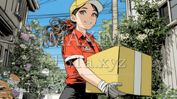 若い女性の宅配配達員（ドライバー） | 6587087-9516