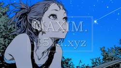 星空を眺めている若い女性｜6944949-10292