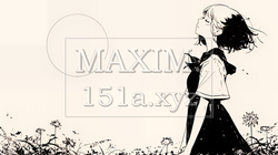 月見をしている若い女性（シンプルな色使い） | 6615473-11594