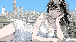 自宅で下着姿でくつろいでいる若い女性 | 6620895-5370
