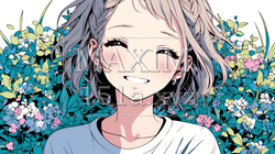 笑顔一杯の若い女性 | 6624130-6883
