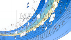 音符など音楽記号をテーマにした背景画像 | 6627827-8874