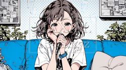 歌を熱唱している若い女性 | 6633566-7011