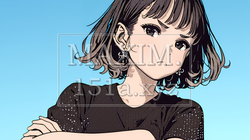 「ふん！」という表情でそっぽを向いている若い女性｜6661237-13721