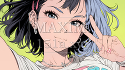 スマホで自撮りしている若い女性 | 6666080-12181