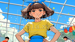 生意気な（挑戦的・自信満々・勝ち誇った）顔をしている女の子 | 6702652-7537