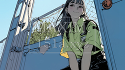 若い女性警備員